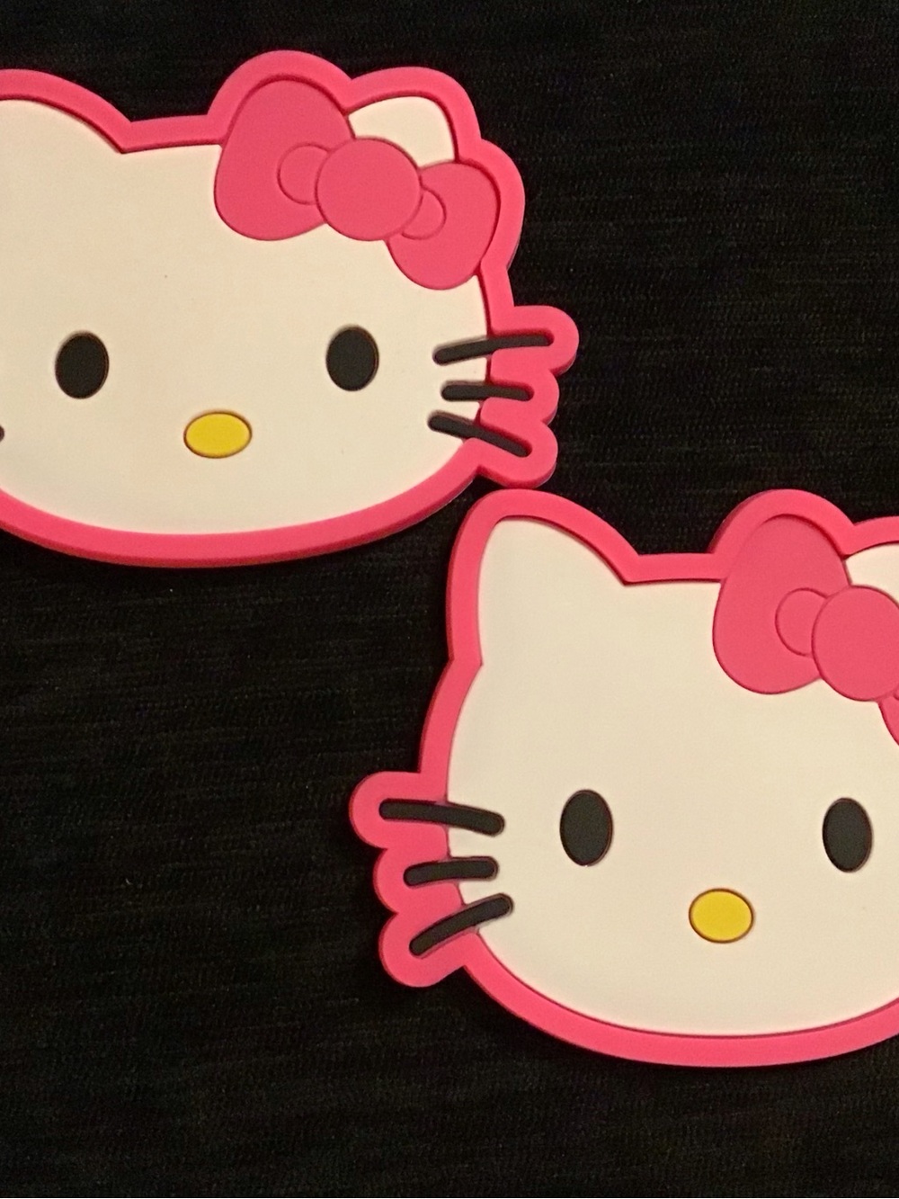 Set of two hello kitty silicone coasters